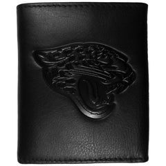 Jacksonville Jaguars Embossed Leather Tri-fold Wallet - Flyclothing LLC