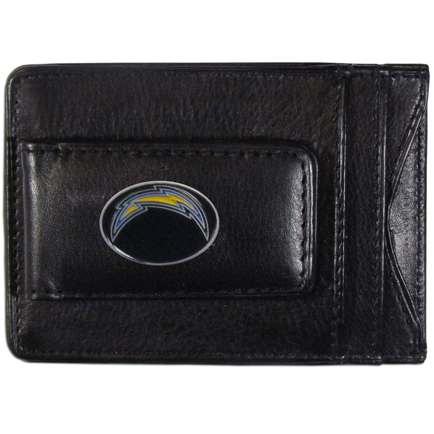 Los Angeles Chargers Leather Cash & Cardholder - Siskiyou Buckle - Flyclothing LLC