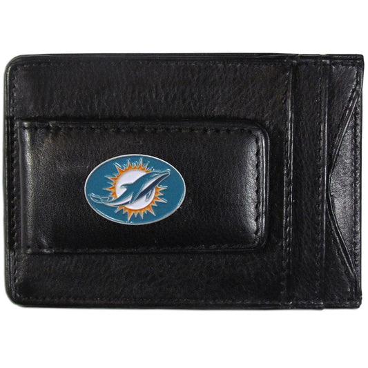 Miami Dolphins Leather Cash & Cardholder - Flyclothing LLC