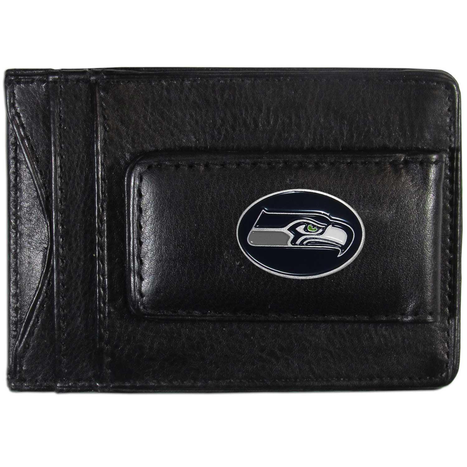 Seattle Seahawks Leather Cash & Cardholder - Siskiyou Buckle