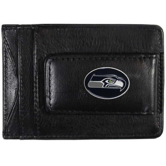 Seattle Seahawks Leather Cash & Cardholder - Flyclothing LLC