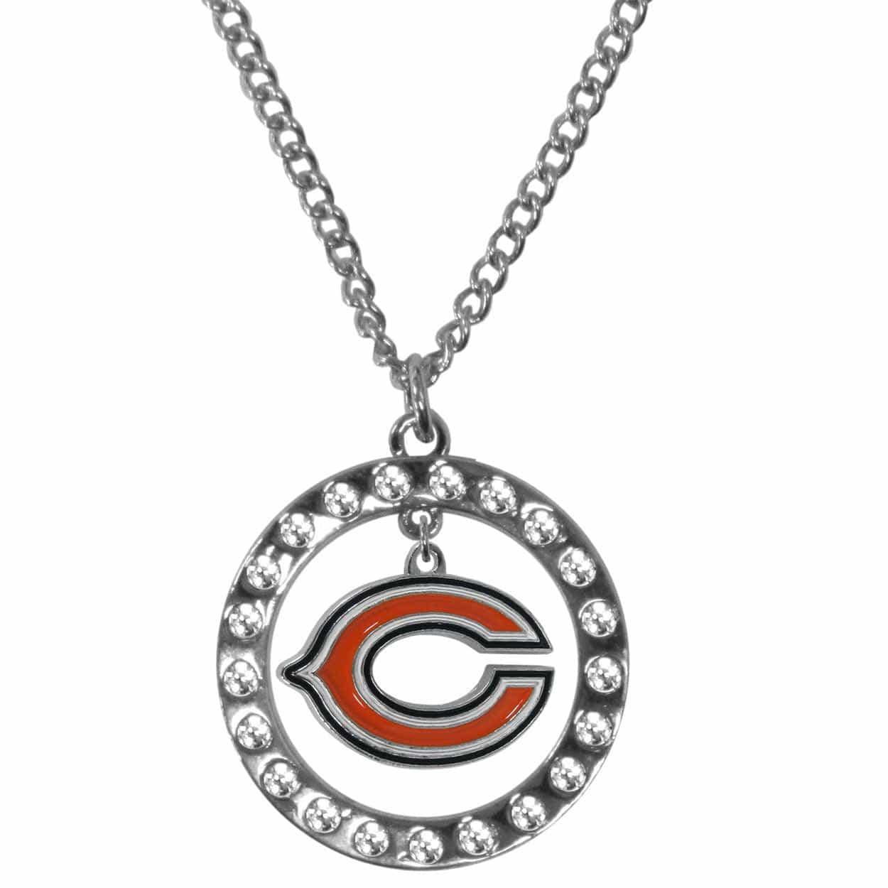 Chicago Bears Rhinestone Hoop Necklaces - Flyclothing LLC