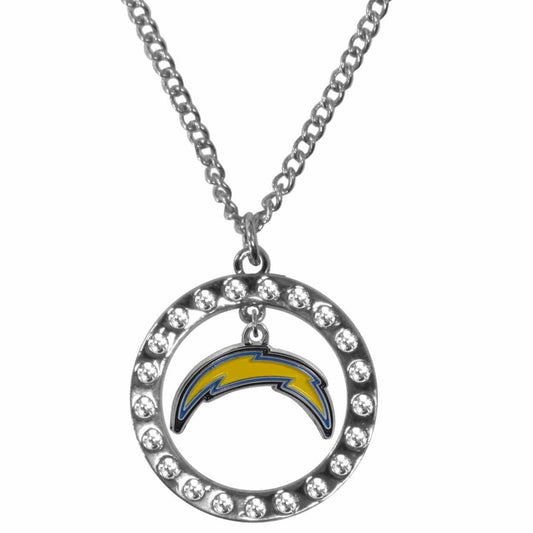 Los Angeles Chargers Rhinestone Hoop Necklaces - Siskiyou Buckle