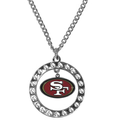 San Francisco 49ers Rhinestone Hoop Necklaces - Flyclothing LLC