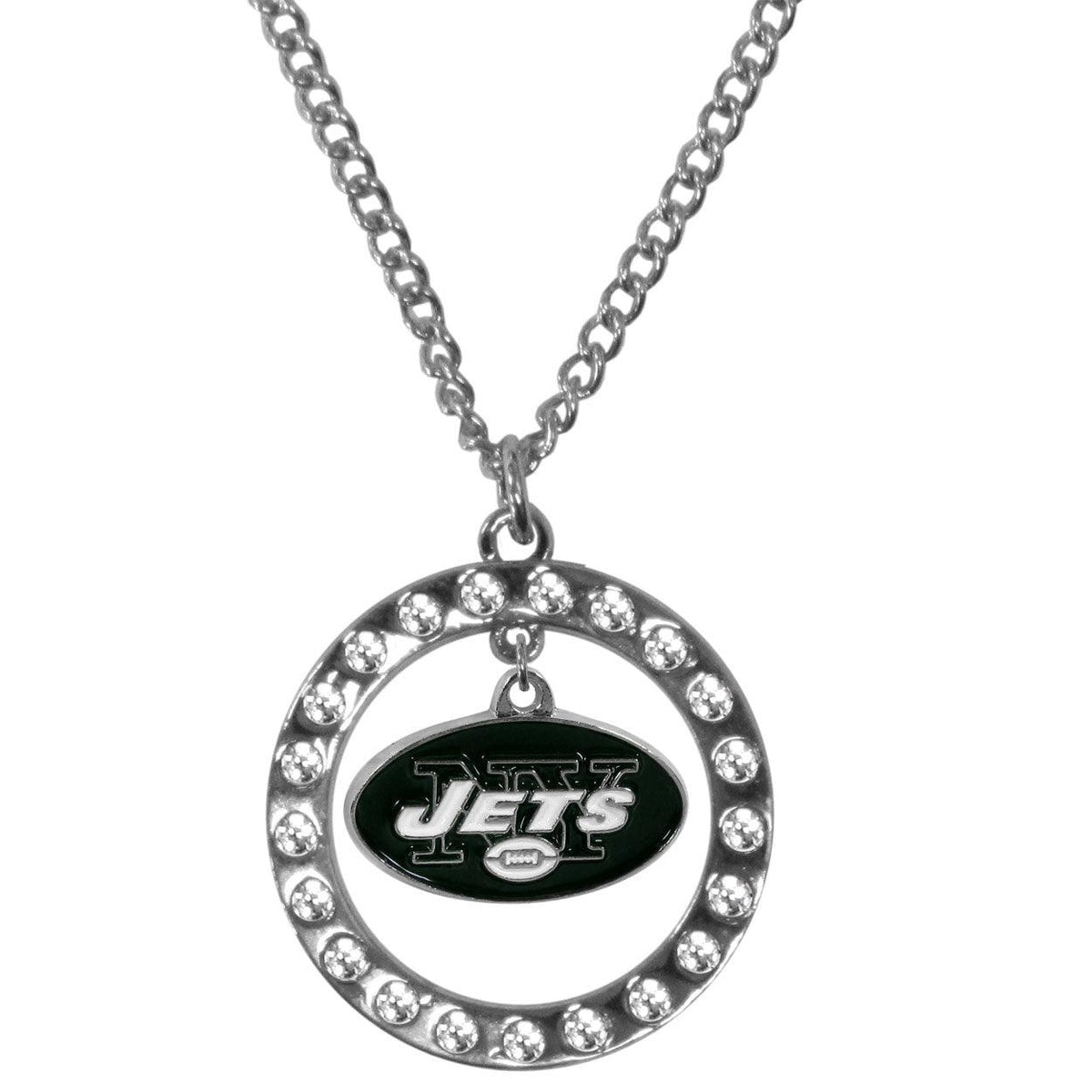 New York Jets Rhinestone Hoop Necklaces - Flyclothing LLC