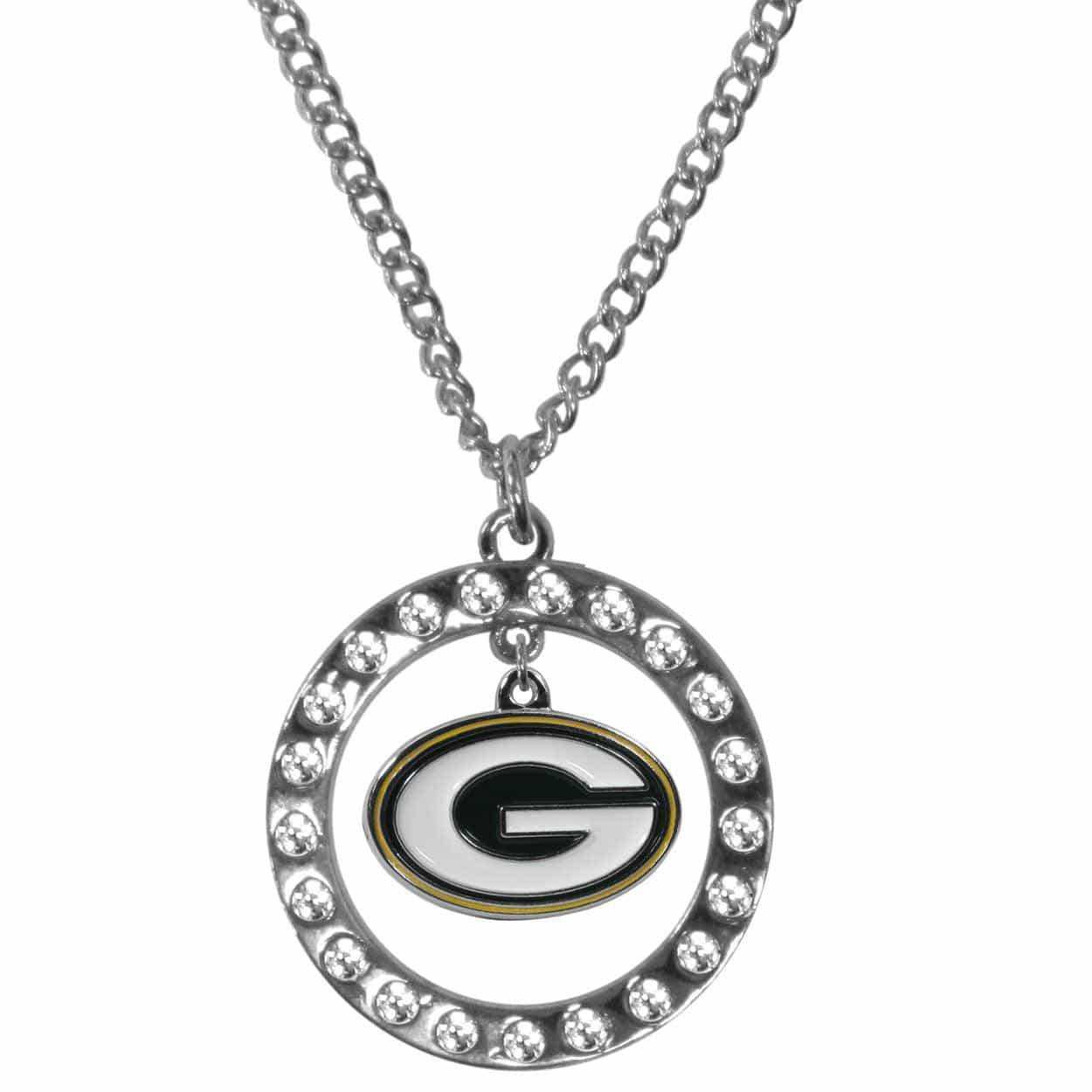 Green Bay Packers Rhinestone Hoop Necklaces - Siskiyou Buckle - Flyclothing LLC