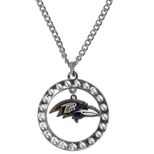 Baltimore Ravens Rhinestone Hoop Necklaces - Flyclothing LLC