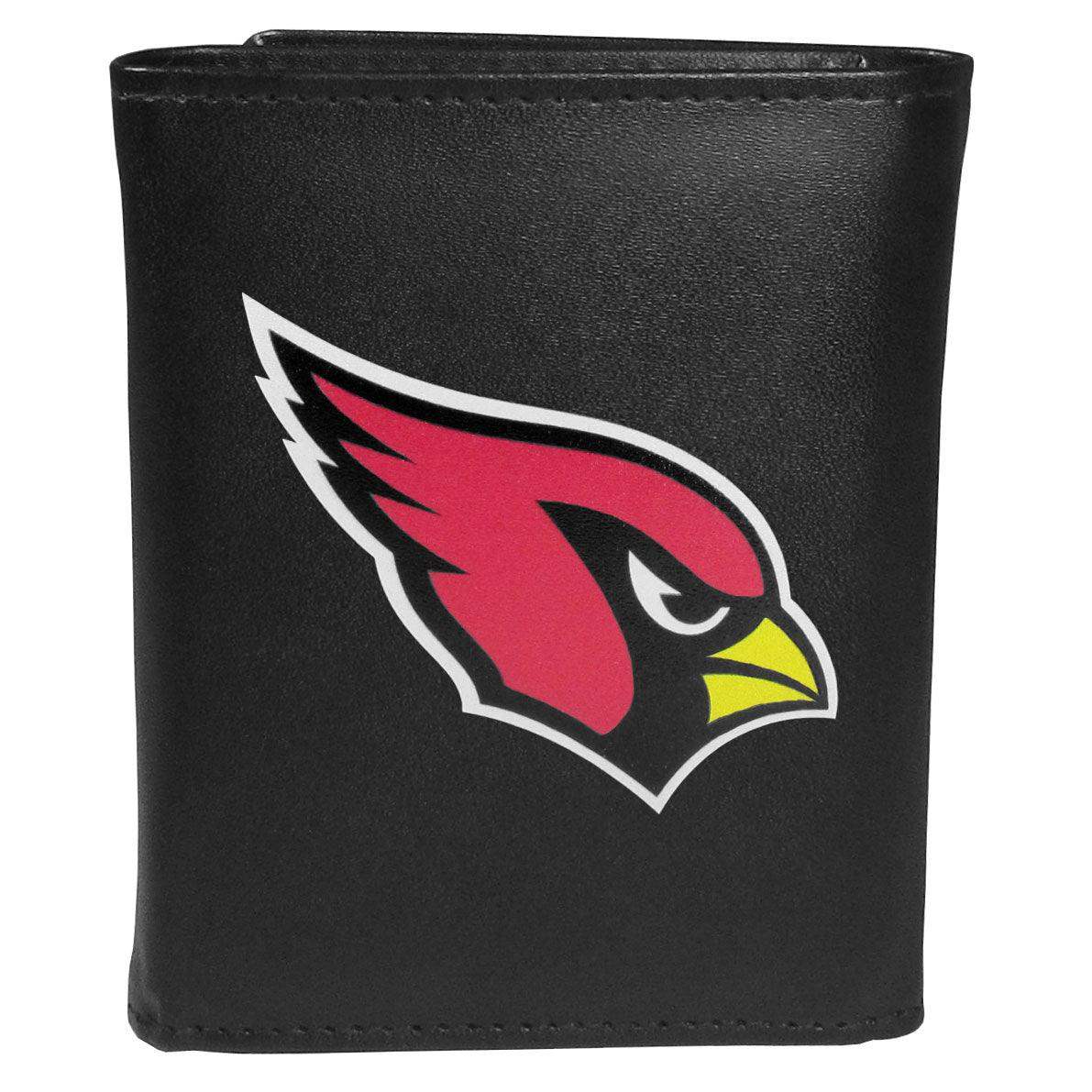 Arizona Cardinals Leather Tri-fold Wallet, Large Logo - Siskiyou Buckle - Flyclothing LLC