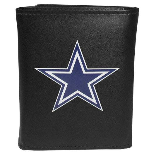 Dallas Cowboys Leather Tri-fold Wallet, Large Logo - Flyclothing LLC