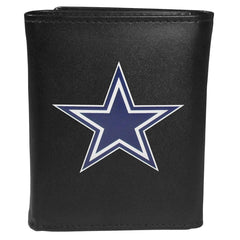 Dallas Cowboys Leather Tri-fold Wallet, Large Logo - Siskiyou Buckle