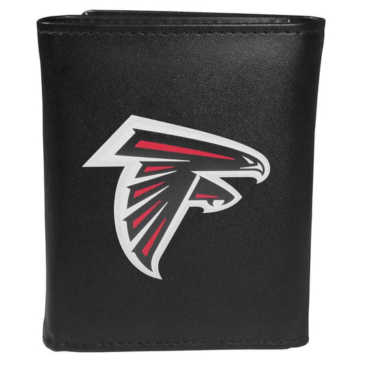 Atlanta Falcons Leather Tri-fold Wallet, Large Logo - Flyclothing LLC