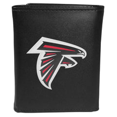 Atlanta Falcons Leather Tri-fold Wallet, Large Logo - Flyclothing LLC