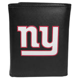New York Giants Leather Tri-fold Wallet, Large Logo - Siskiyou Buckle