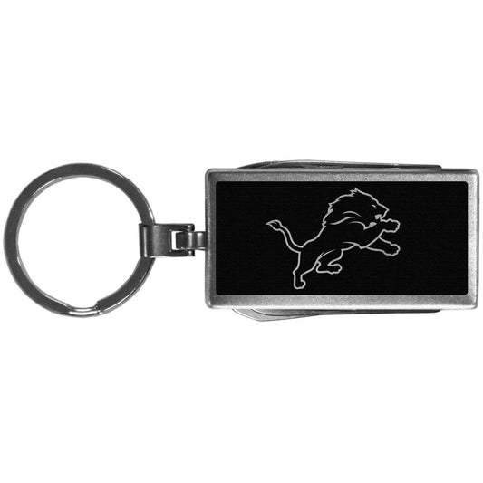 Detroit Lions Multi-tool Key Chain, Black - Siskiyou Buckle