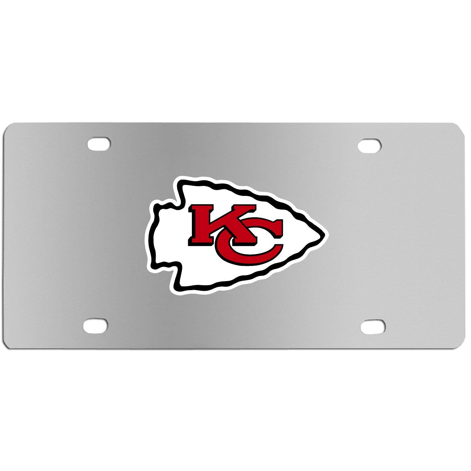 Kansas City Chiefs Steel License Plate Wall Plaque - Flyclothing LLC