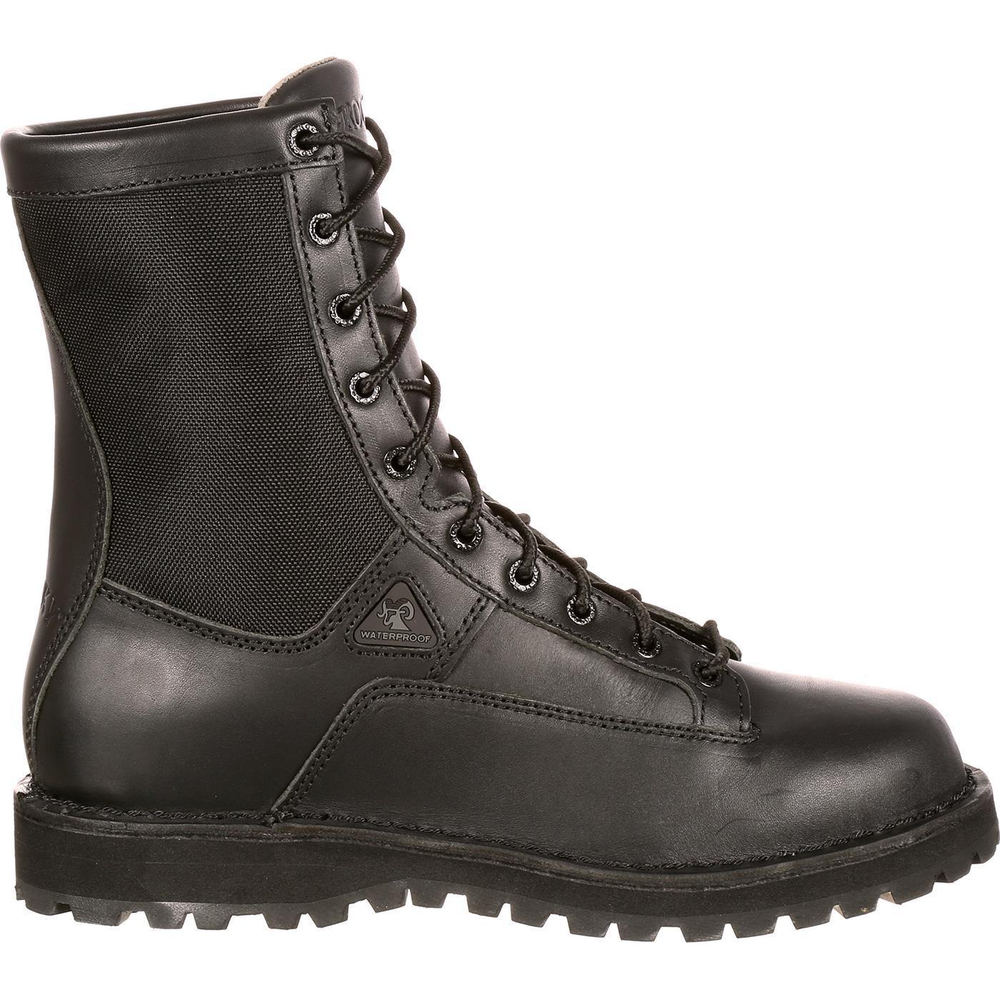 Rocky Portland Lace-to-Toe Waterproof Public Service Boots - Rocky