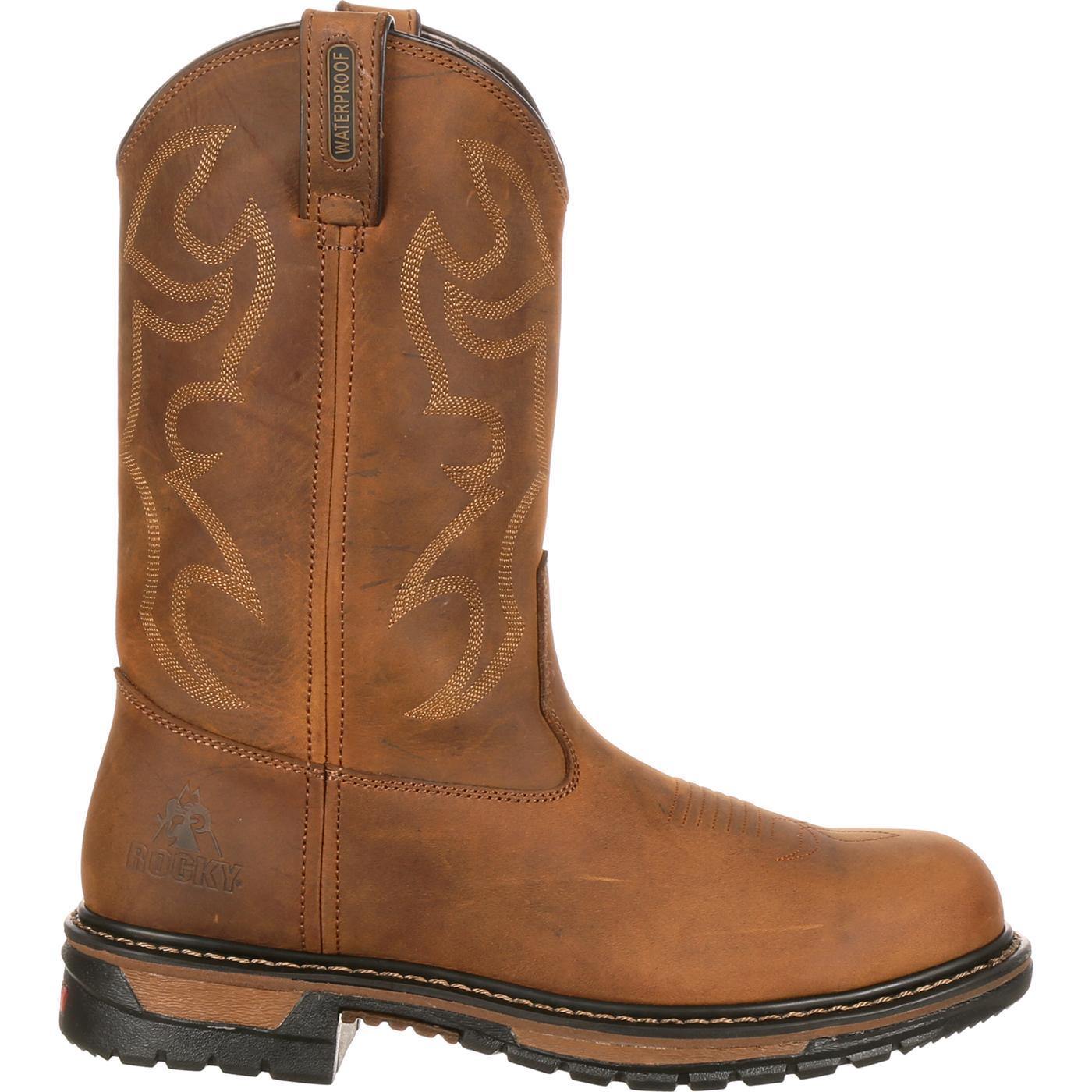 Rocky Original Ride Branson Steel Toe Waterproof Western Boots - Flyclothing LLC