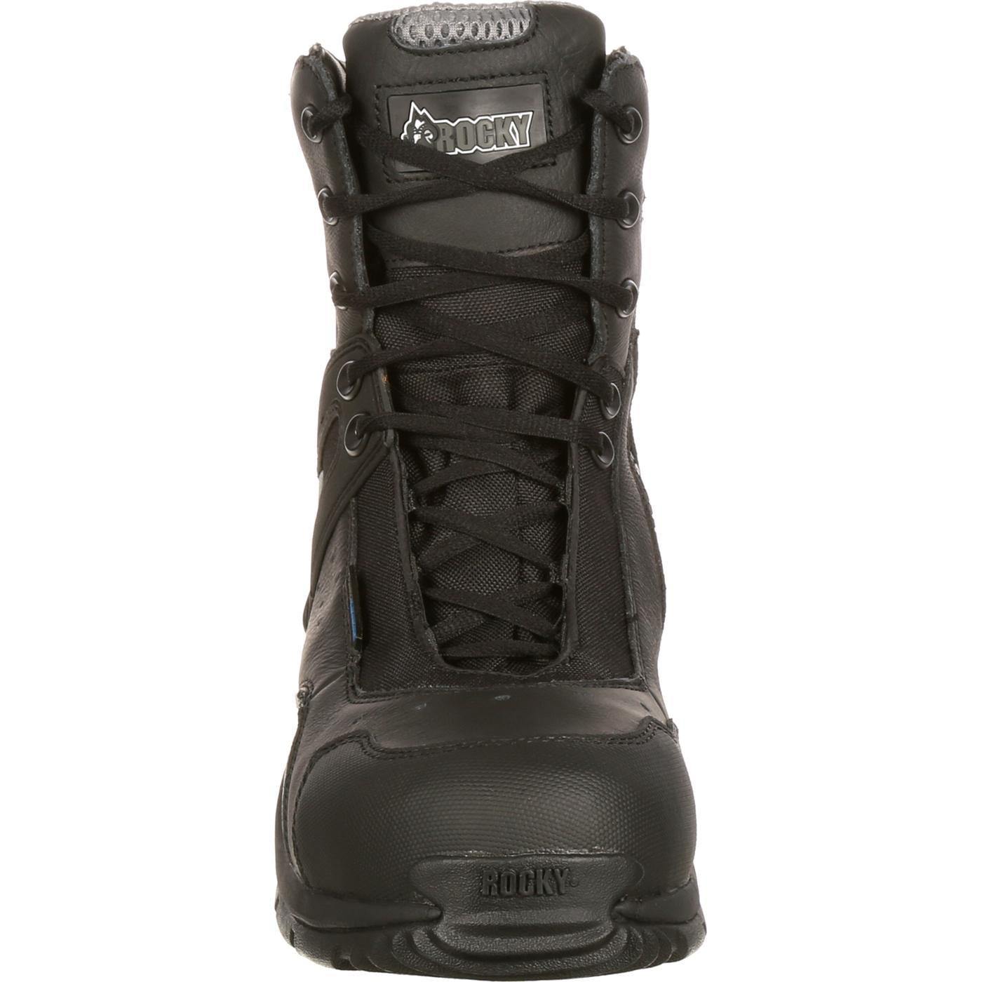 Rocky 1st Med Carbon Fiber Toe Puncture-Resistant Side-Zip Waterproof Public Service Boot - Flyclothing LLC