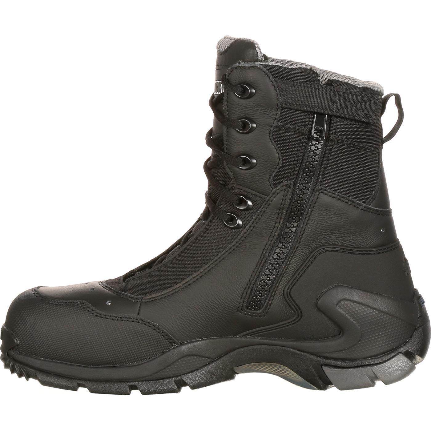 Rocky 1st Med Carbon Fiber Toe Puncture-Resistant Side-Zip Waterproof Public Service Boot - Flyclothing LLC