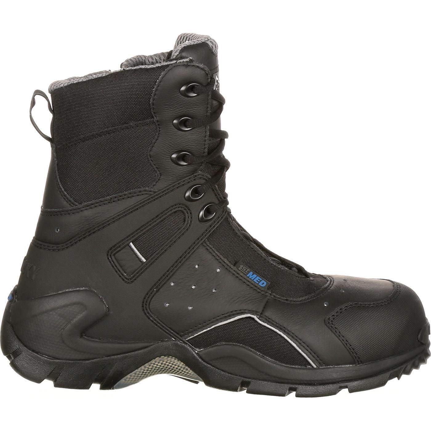 Rocky 1st Med Carbon Fiber Toe Puncture-Resistant Side-Zip Waterproof Public Service Boot - Rocky Boots - Flyclothing LLC