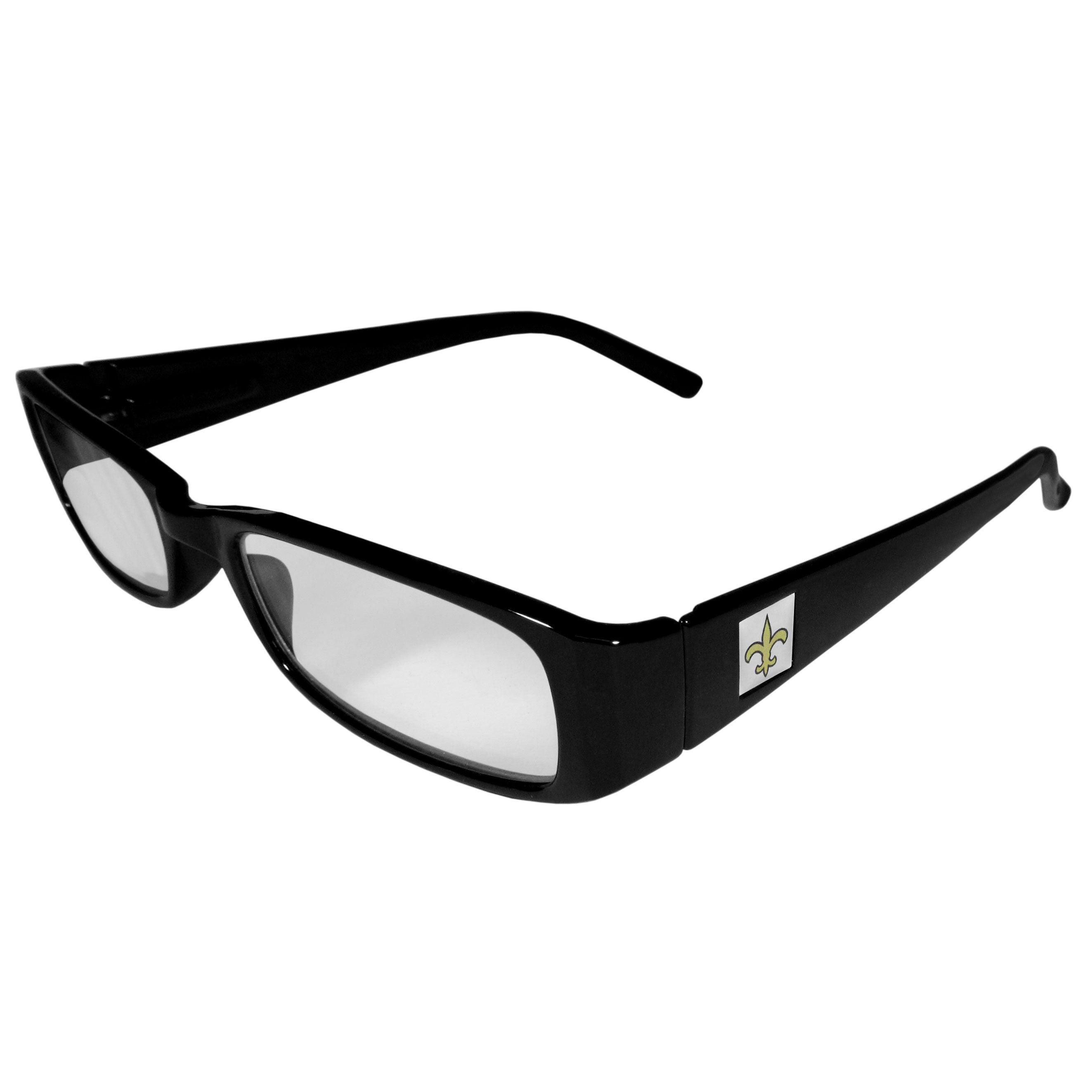 New Orleans Saints Black Reading Glasses +1.75 - Flyclothing LLC
