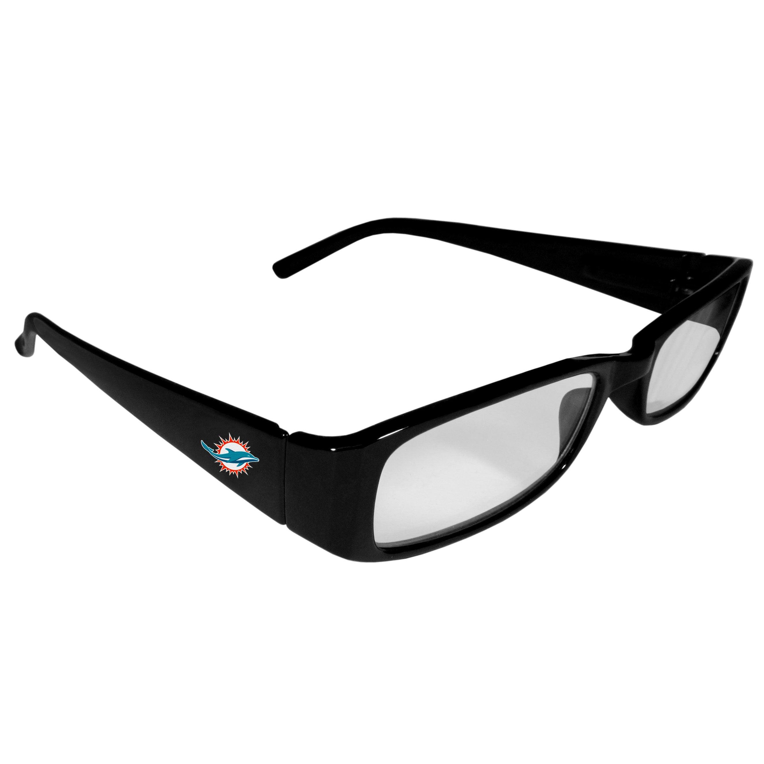 Miami Dolphins Printed Reading Glasses, +1.25 - Flyclothing LLC