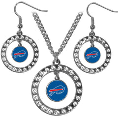 Buffalo Bills Rhinestone Hoop Jewelry Set - Flyclothing LLC