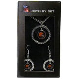 Cleveland Browns Rhinestone Hoop Jewelry Set - Siskiyou Buckle