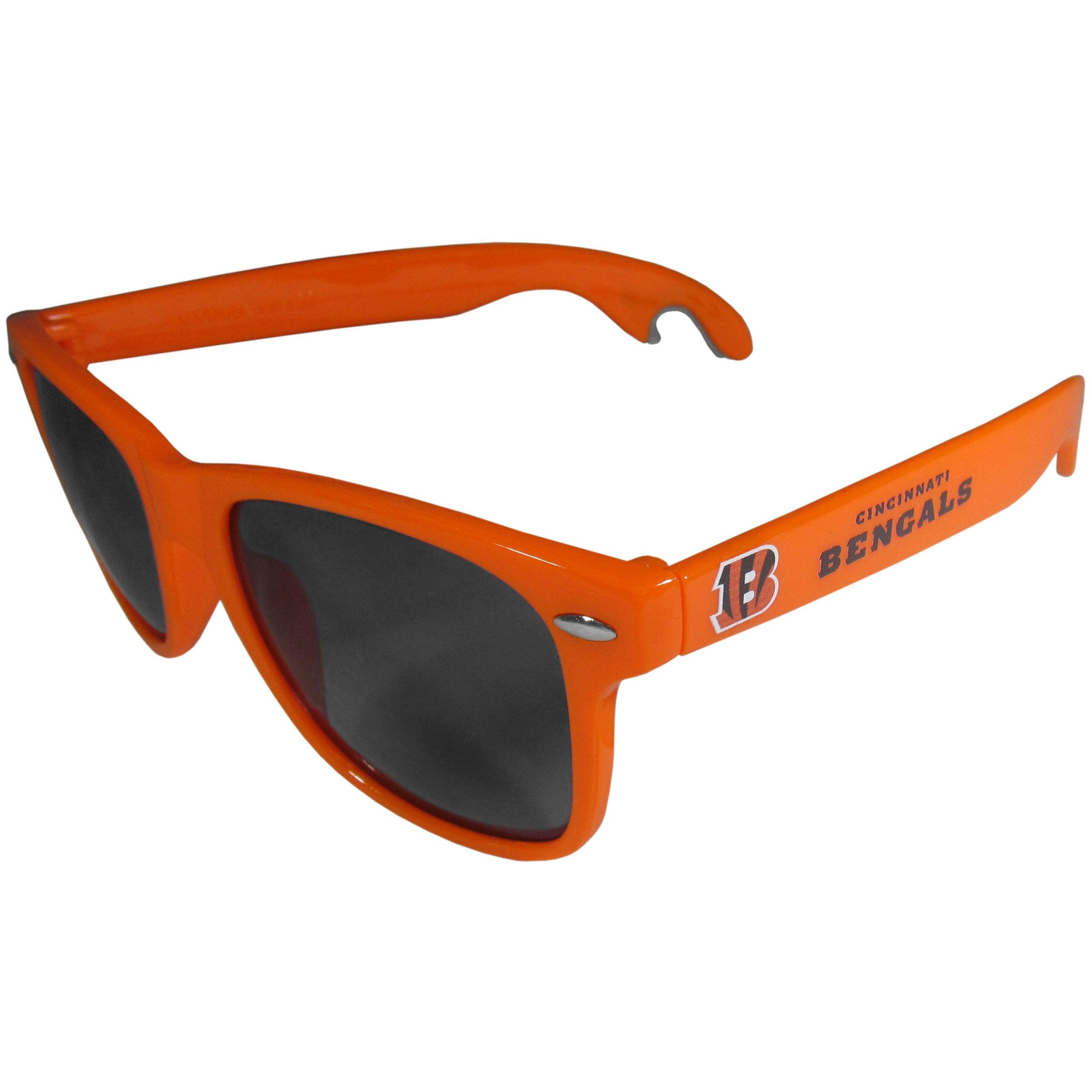 Cincinnati Bengals Beachfarer Bottle Opener Sunglasses, Orange - Flyclothing LLC