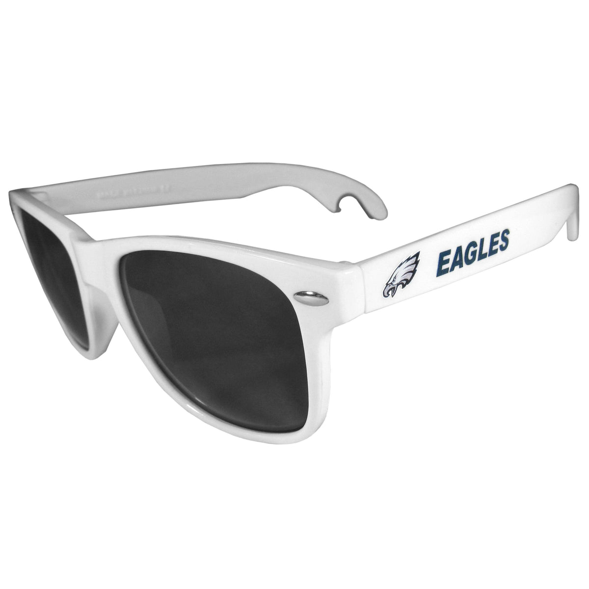 Philadelphia Eagles Beachfarer Bottle Opener Sunglasses, White - Flyclothing LLC