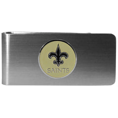 New Orleans Saints Steel Money Clip, Round - Siskiyou Buckle