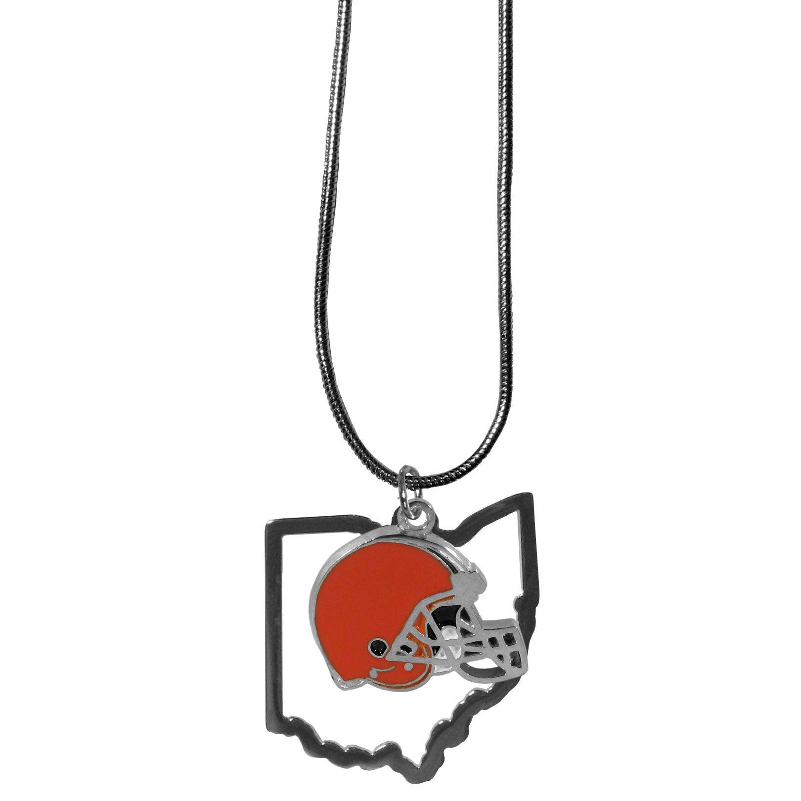 Cleveland Browns State Charm Necklace - Flyclothing LLC