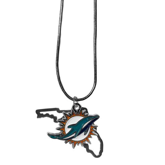 Miami Dolphins State Charm Necklace - Flyclothing LLC