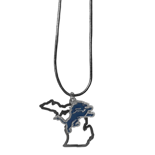 Detroit Lions State Charm Necklace - Flyclothing LLC