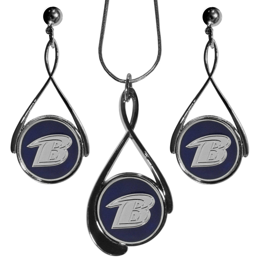 Baltimore Ravens Tear Drop Jewelry Set - Siskiyou Buckle