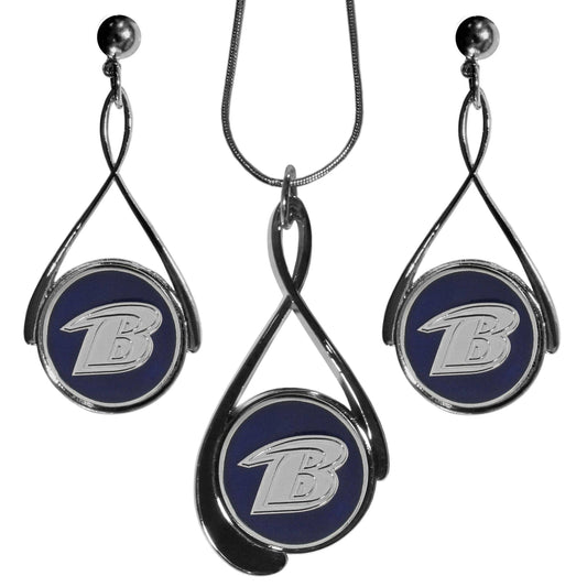 Baltimore Ravens Tear Drop Jewelry Set - Siskiyou Buckle