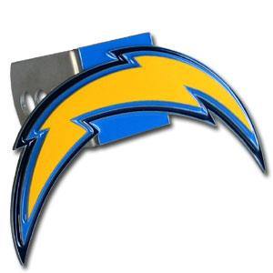 Los Angeles Chargers Large Hitch Cover Class II and Class III Metal Plugs - Siskiyou Buckle