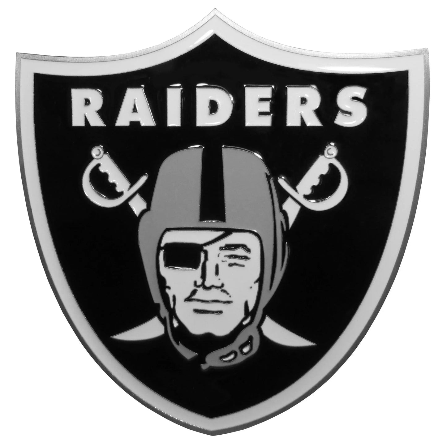 Las Vegas Raiders Large Hitch Cover Class II and Class III Metal Plugs - Siskiyou Buckle - Flyclothing LLC