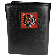 Cincinnati Bengals Deluxe Leather Tri-fold Wallet - Flyclothing LLC