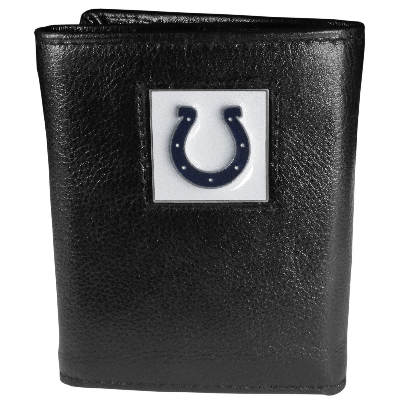 Indianapolis Colts Deluxe Leather Tri-fold Wallet - Siskiyou Buckle