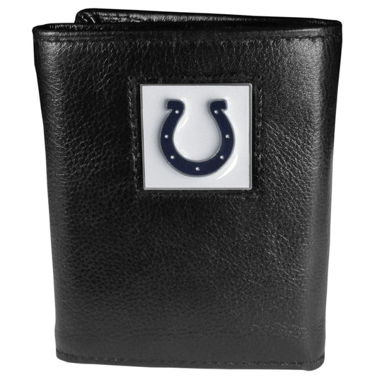 Indianapolis Colts Deluxe Leather Tri-fold Wallet - Siskiyou Buckle
