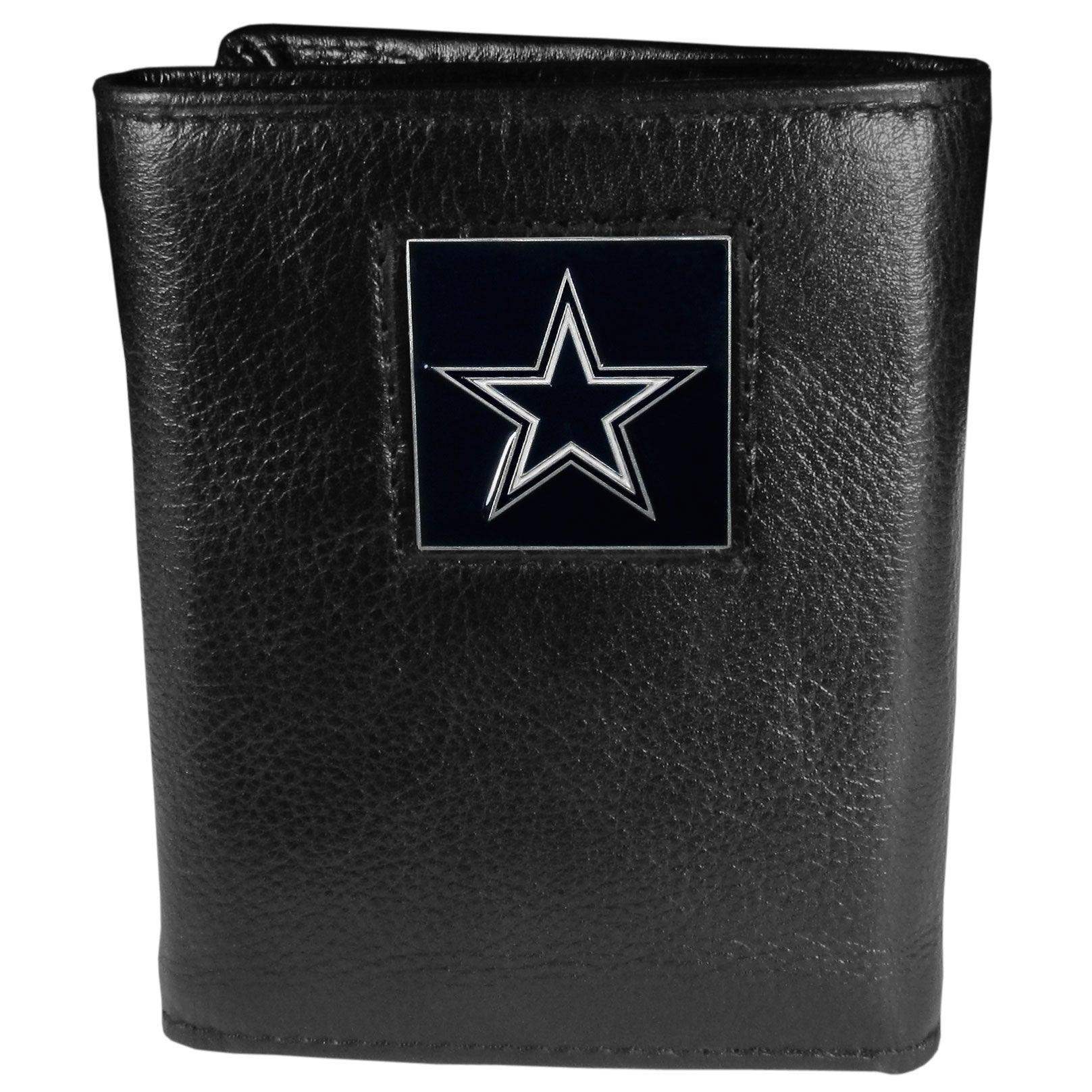 Dallas Cowboys Deluxe Leather Tri-fold Wallet - Siskiyou Buckle - Flyclothing LLC