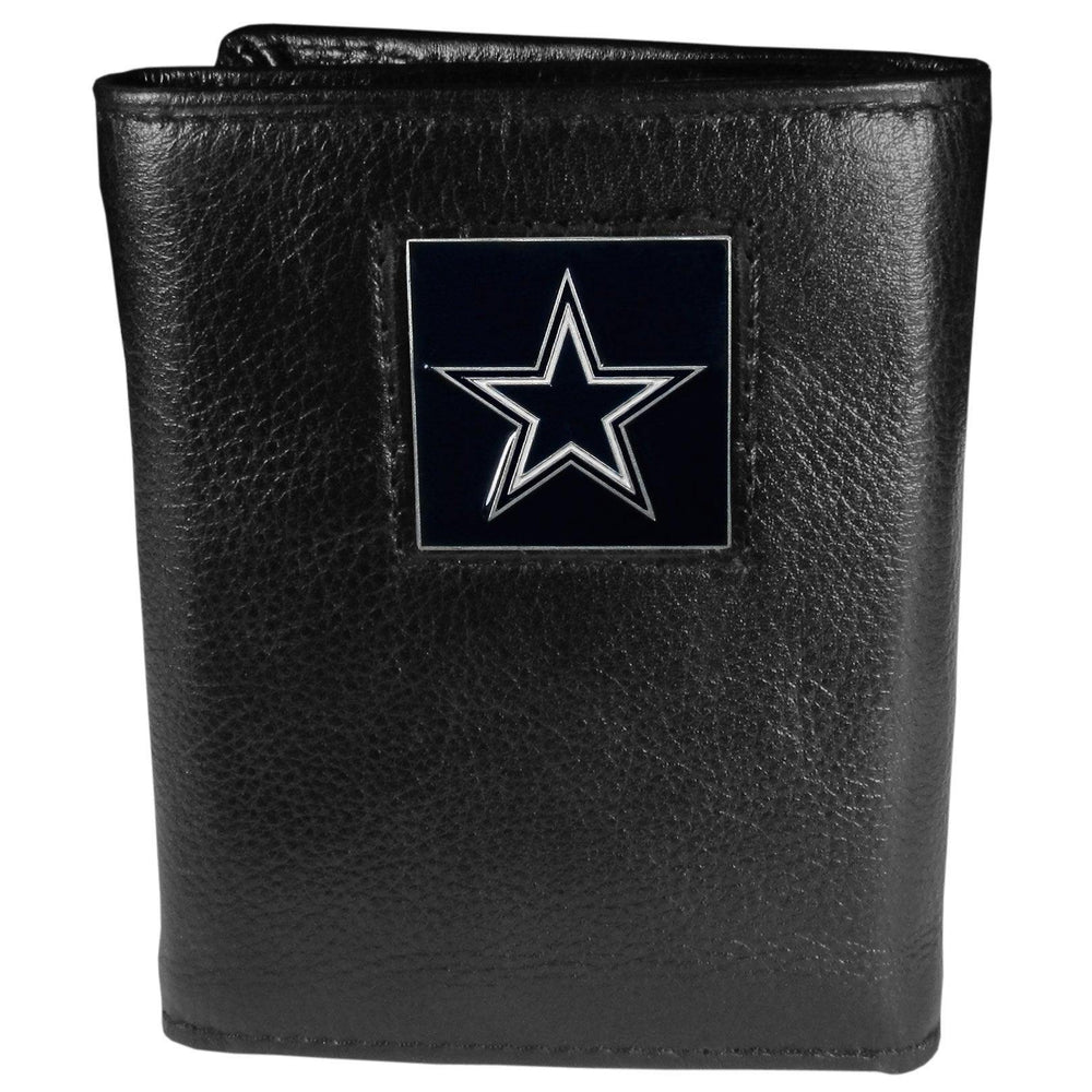 Dallas Cowboys Deluxe Leather Tri-fold Wallet - Siskiyou Buckle