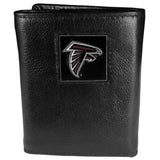 Atlanta Falcons Deluxe Leather Tri-fold Wallet Packaged in Gift Box - Siskiyou Buckle