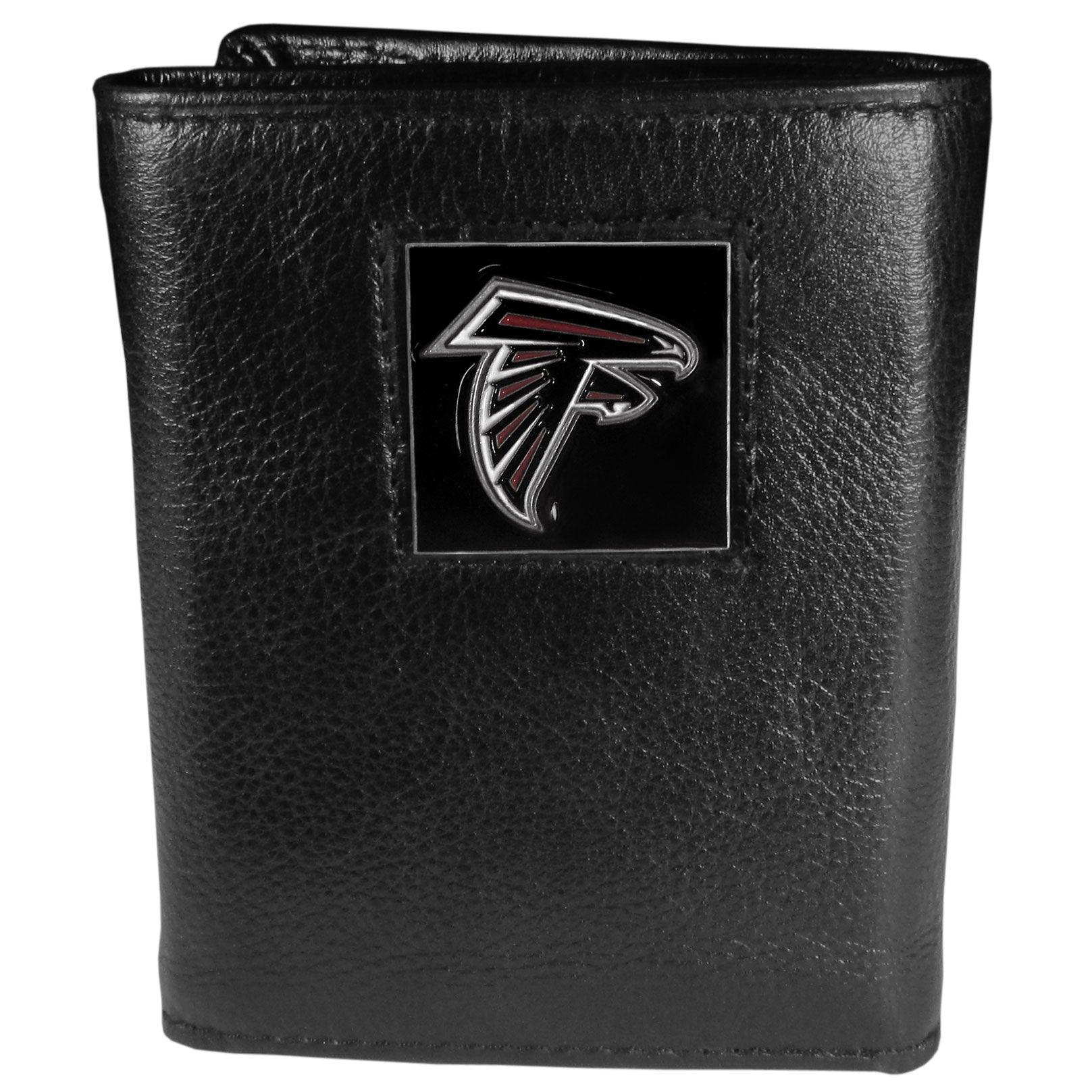 Atlanta Falcons Deluxe Leather Tri-fold Wallet - Flyclothing LLC