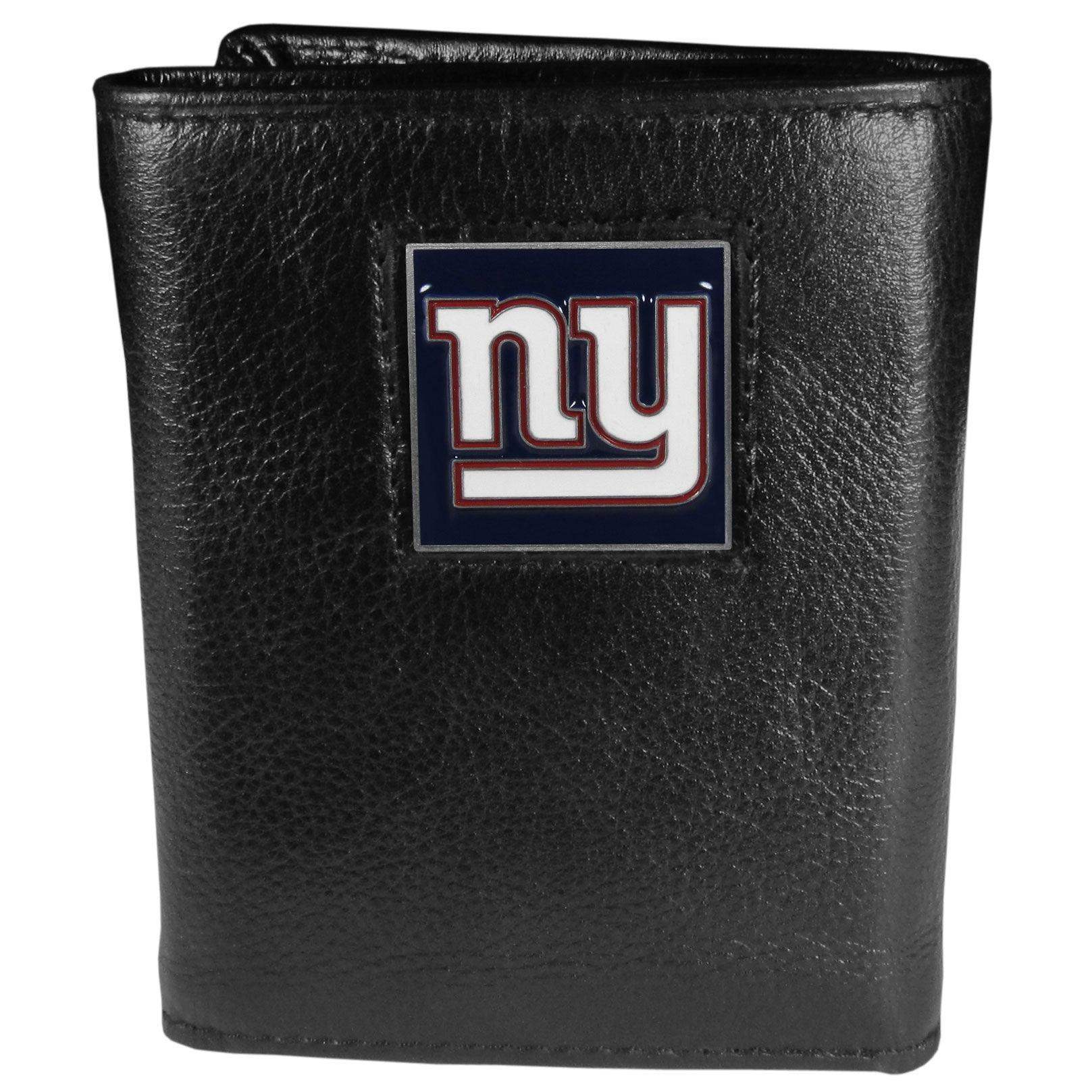 New York Giants Deluxe Leather Tri-fold Wallet - Siskiyou Buckle - Flyclothing LLC
