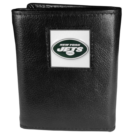 New York Jets Leather Tri-fold Wallet - Flyclothing LLC