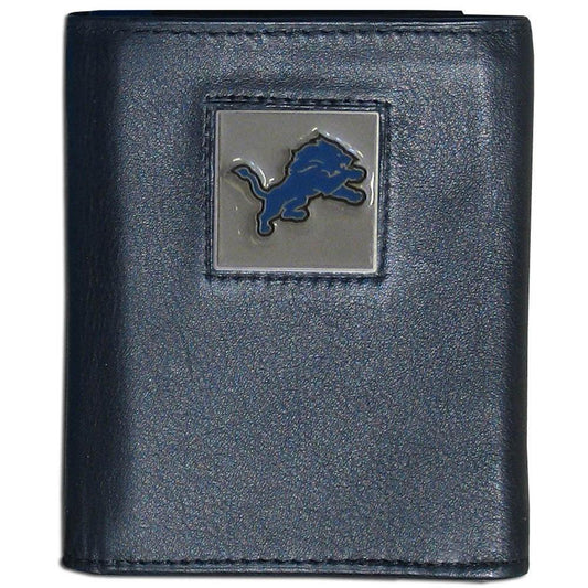 Detroit Lions Leather Tri-fold Wallet - Siskiyou Buckle