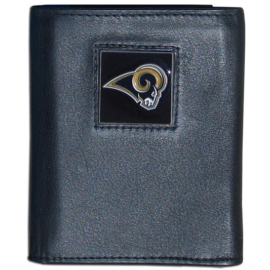 Los Angeles Rams Deluxe Leather Tri-fold Wallet - Siskiyou Buckle