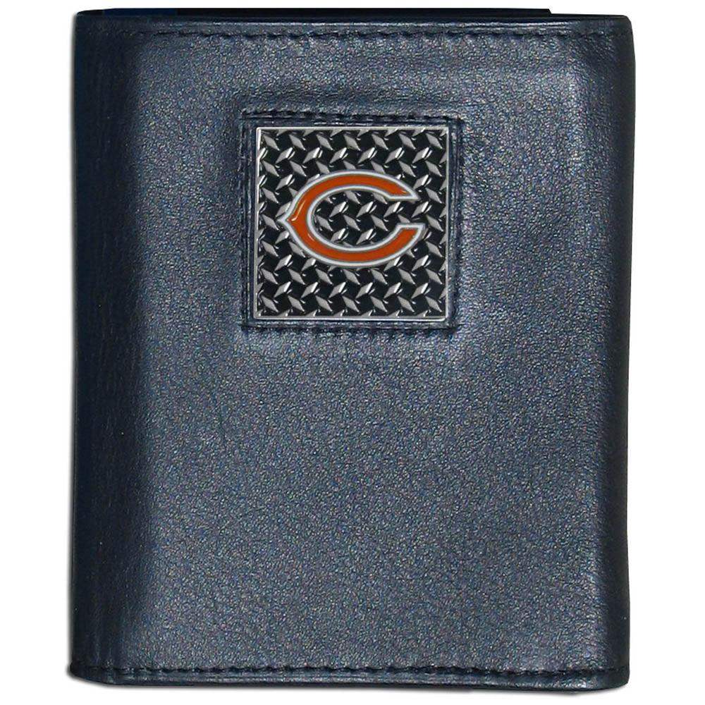 Chicago Bears Gridiron Leather Tri-fold Wallet - Siskiyou Buckle - Flyclothing LLC